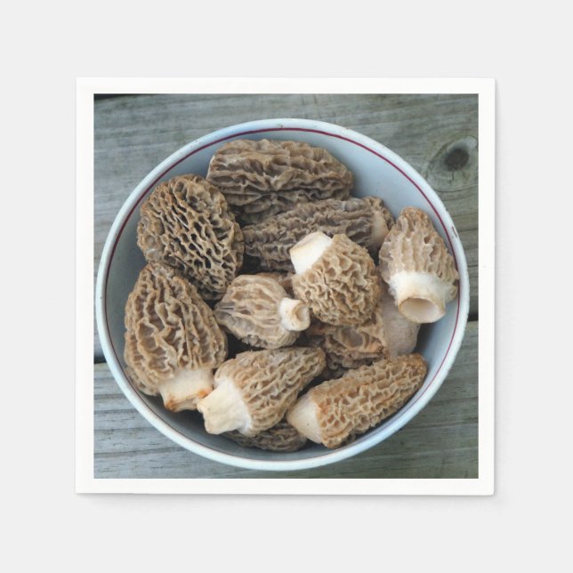 Servilleta De Papel Morel Mushrooms (Anverso)