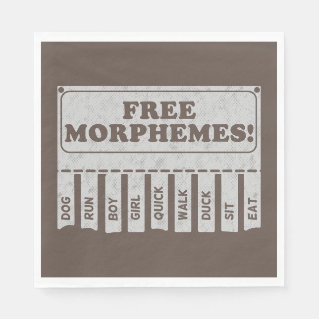 Servilleta De Papel Morphemes gratis (Anverso)