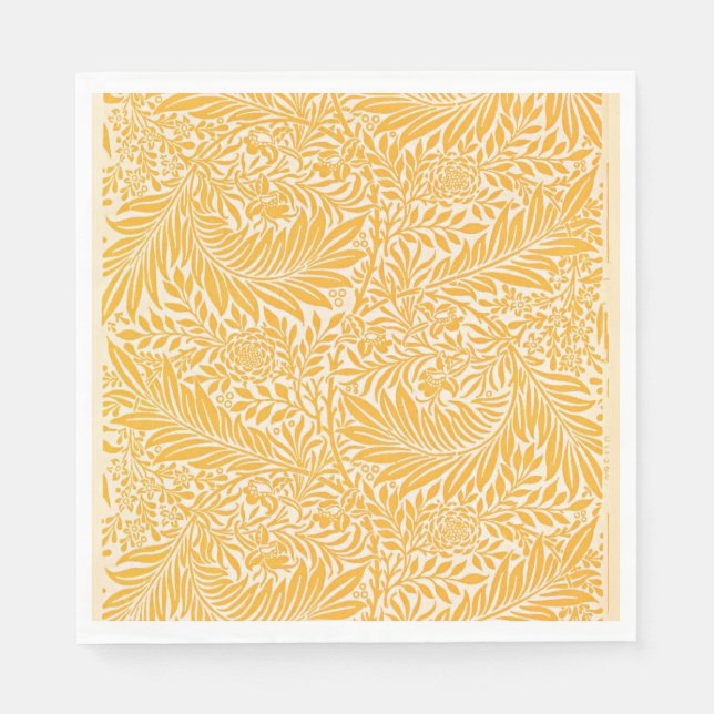 Servilleta De Papel Morris - Larkspur, amarillo dorado (Anverso)