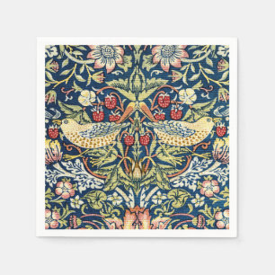 Servilleta De Papel Morris Strawberry Thief Amarillo Marfil Pizarra Az