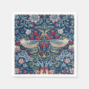 Servilleta De Papel Morris Strawberry Thief Clásico Índigo Azul Fino