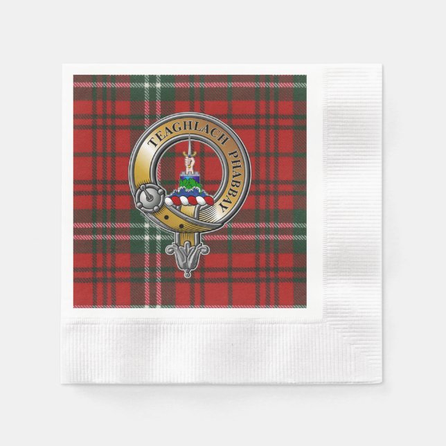 Servilleta De Papel Morrison Tartan & Badge (Anverso)