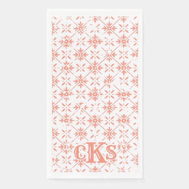 Servilleta De Papel Mosaico con estampado mexicano | Toallas de papel  (Anverso)