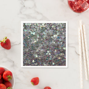 Servilleta De Papel Mosaico de plata colorido brillante