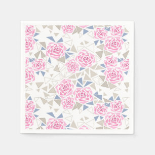 Servilleta De Papel Mosaico, flores , flores abstractas