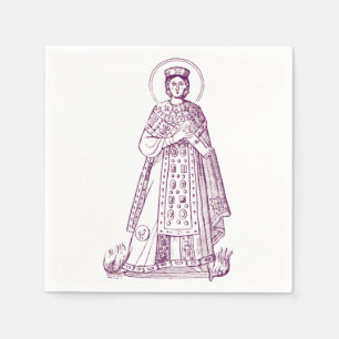 Servilleta De Papel mosaico griego de Santa Inés de Roma