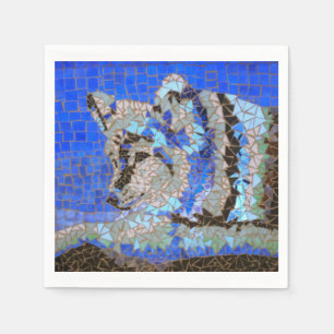 Servilleta De Papel Mosaico lobo