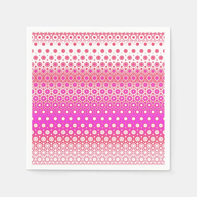 Servilleta De Papel Mosaico rosa y rojo (Anverso)