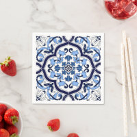 Mosaico siciliano de mayólica floral blanco azul p