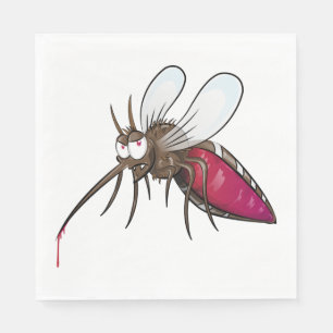 Servilleta De Papel Mosquito de Dibujos Animados Bebiendo Sangre Insec