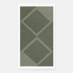 Servilleta De Papel Moss Green Doble Diamante Moderna Napkin - Persona