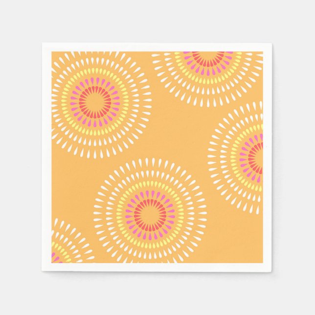 Servilleta De Papel Mostaza japonesa de fuegos artificiales (Anverso)