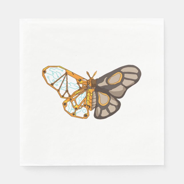 Servilleta De Papel Moth Butterfly Dragonfly Insect (Anverso)