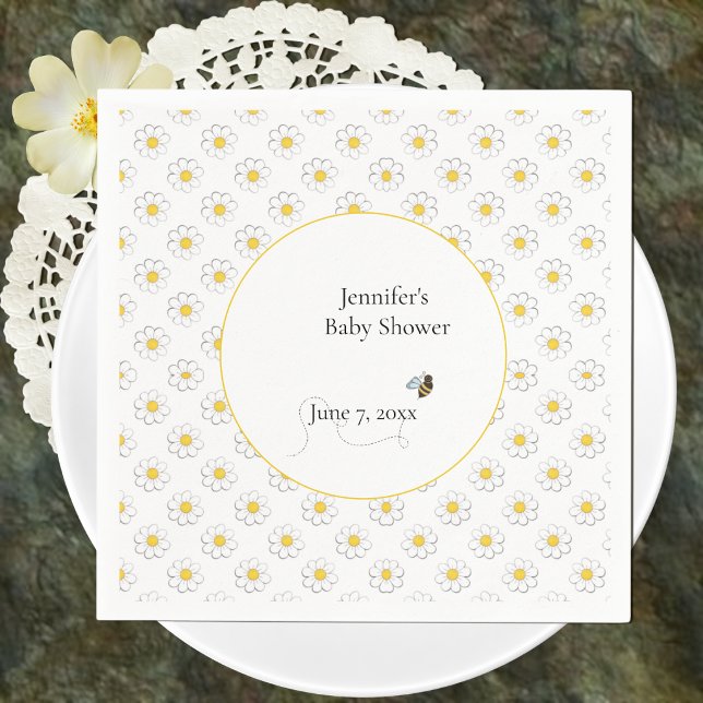 Servilleta De Papel Mother-to-Bee Baby Shower White (Subido por el creador)