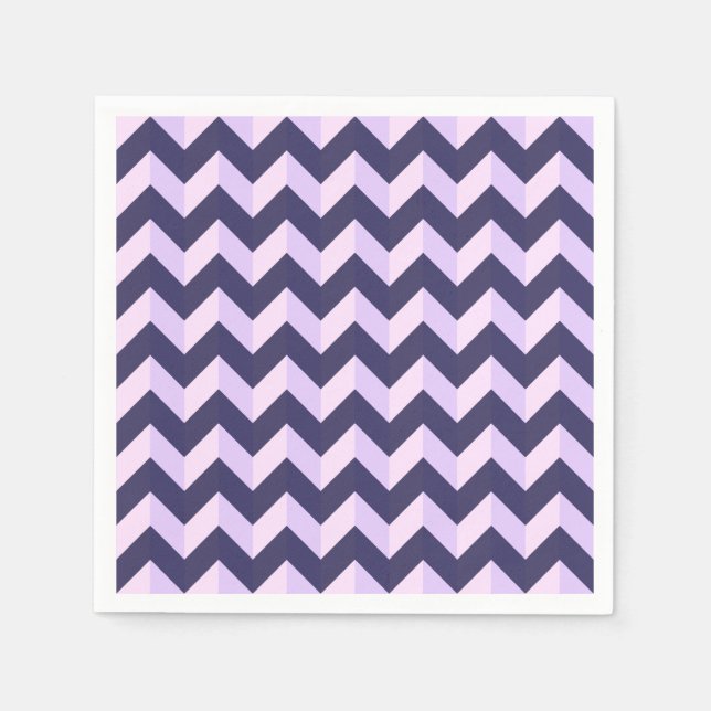 Servilleta De Papel Motif Chevron Violet (Anverso)