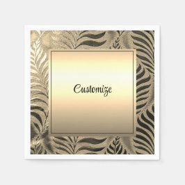 Servilleta De Papel Motif de hoja de oro personalizado