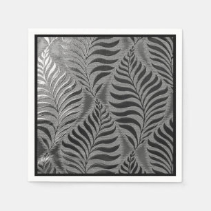 Servilleta De Papel Motif de hoja de plata
