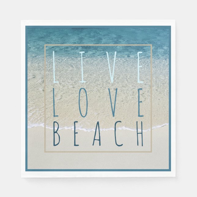 Servilleta De Papel Motivación de las olas de surf turquesa en el océa (Anverso)
