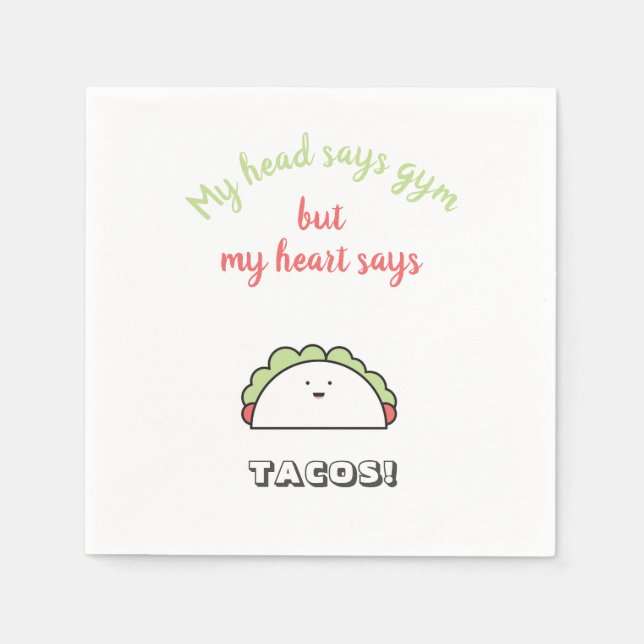 Servilleta De Papel Motivación divertida de entrenamiento de gimnasio (Anverso)