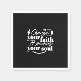 Servilleta De Papel Motivational Christian Quote – Charge Your Faith