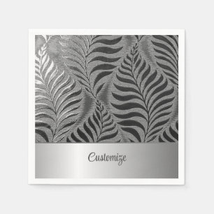 Servilleta De Papel Motivo de hoja de plata personalizada 2