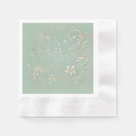 Servilleta De Papel Motivo floral Pastel Green Shade