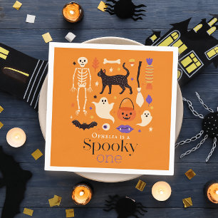 Servilleta De Papel Motivos de Halloween Spooky One Naranja Cumpleaños