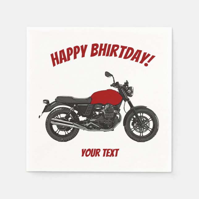 Servilleta De Papel Motocicleta (Anverso)