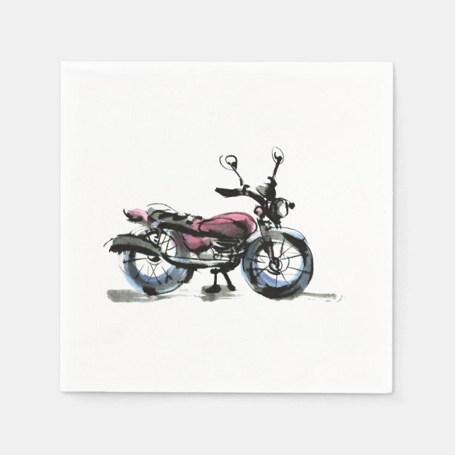 Servilleta De Papel Motocicleta (Anverso)