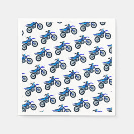 Servilleta De Papel Motocross Dirt Bike Birthday Party Blue