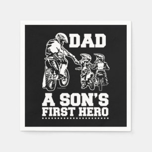 Servilleta De Papel Motocross Motocross Motorcl de dos hijos de padre