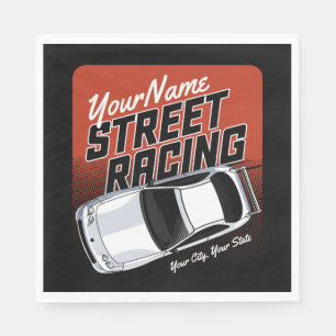 Servilleta De Papel Motodeporte de autocar de Carreras callejera perso