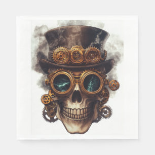 Servilleta De Papel Motor de cráneo Steampunk