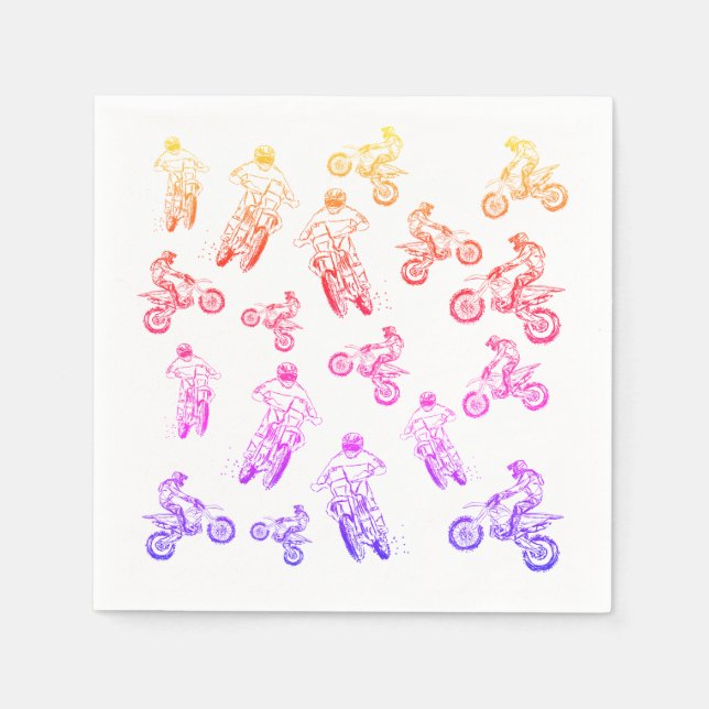 Servilleta De Papel Motosport, cruz sucia (Anverso)