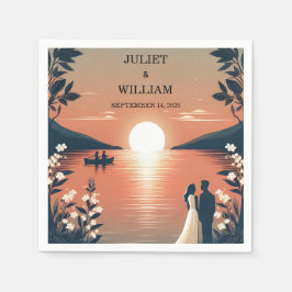 Servilleta De Papel Mountain Lakeside Forest Lake Boda