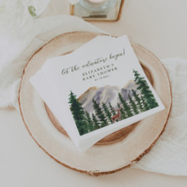 Servilleta De Papel Mountains Deer Forest Baby Shower