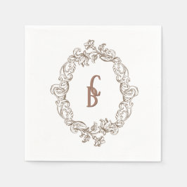 Servilleta De Papel Mousse Monocroma Rococo Mocha Florentina