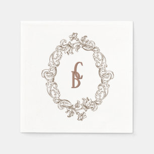 Servilleta De Papel Mousse Monocroma Rococo Mocha Florentina
