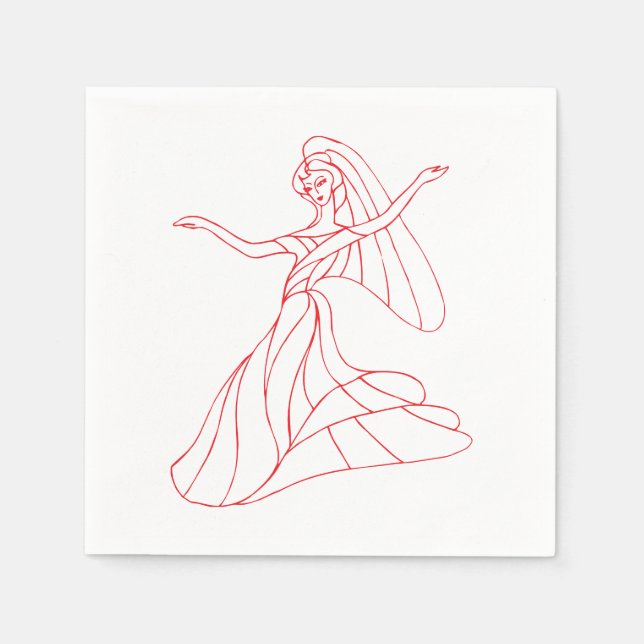 Servilleta De Papel Moviendo las servilletas Danseuse (Anverso)