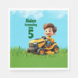 Servilleta De Papel Mowing Into Lawn Mower Birthday Party