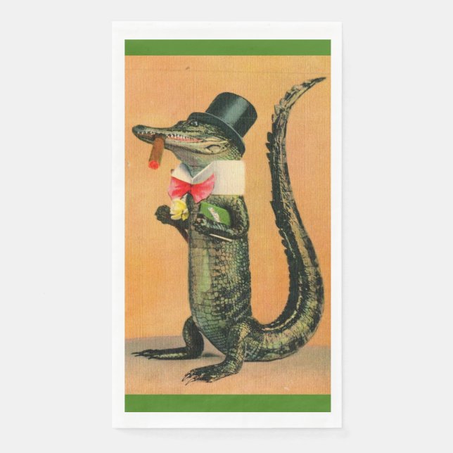 Servilleta De Papel Mr. Alligator Guest Towels (Anverso)