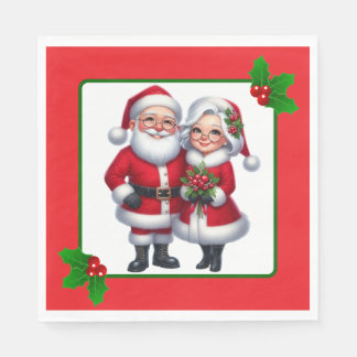 Servilleta De Papel Mr. And Mrs. Claus 