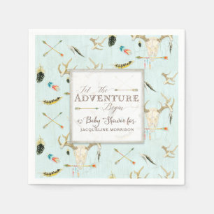 Servilleta De Papel Muchacho cruzado ciervos tribales Baby Shower de