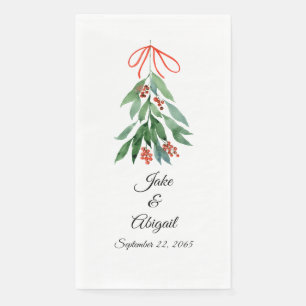 Servilleta De Papel Muérdago de Navidad de papel personalizado