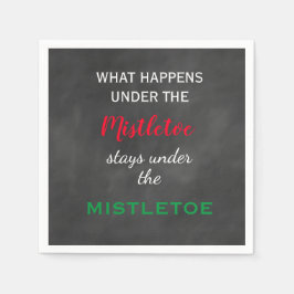 Servilleta De Papel Muérdago en Pizarra Fiesta