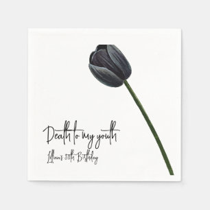 Servilleta De Papel Muerte a la invitación de cumpleaños de mis 20