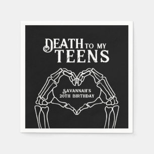 Servilleta De Papel Muerte a mis adolescentes cumpleaños gótico trendy