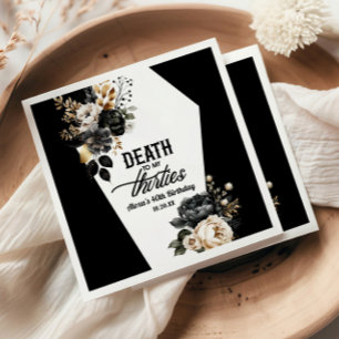 Servilleta De Papel Muerte a mis treinta Cumpleaños Floral 40