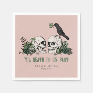 Servilleta De Papel Muerte de la Pie Gótica Sta Patricks Day Floral Sk