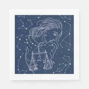 Servilleta De Papel Muestra del zodiaco del libra